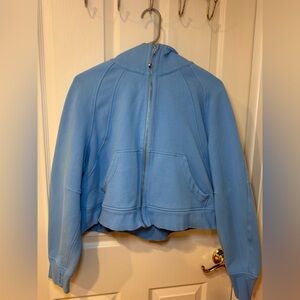 Lululemon Scuba Full Zip Cropped Hoodie Blue M/L